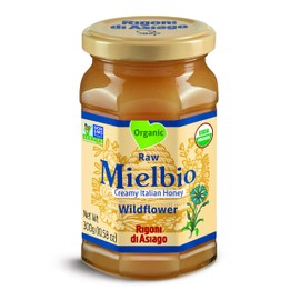 Rigoni di Asiago Organic Mielbio Wildflower Creamy Honey, 10.58 ounce, (Pack of 1)