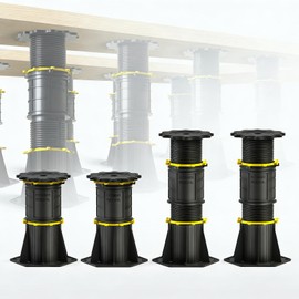 Putsea 4 Pcs Adjustable Bed Support Legs 8.5-13 Inch, 4400LBS Heavy Duty No Drill Bed Frame Center Support, Anti-Wobble Bed Slats Support for Wooden Slats/Bed Base (8.5-13 inch (4pcs))