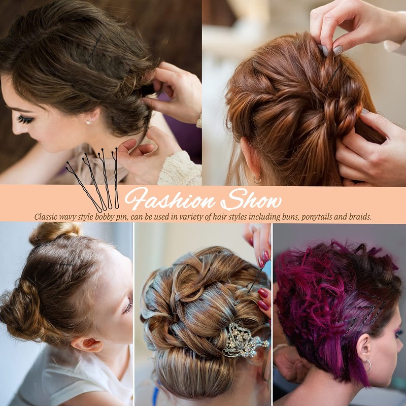 MORGLES 120Pcs Bobby Pins Black, 2Inches Bobby Hair Pins Bulk