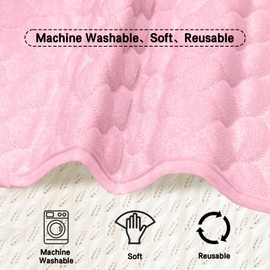 Yaopelky Wickelunterlage, waschbar, wiederverwendbar, wasserdicht, längere Wickeltischabdeckung, Rosa, 3 Stück