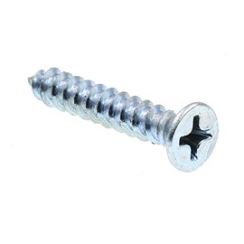 Prime-Line 9016622 Sheet Metal Screw, Self-Tapping, Flat Head Phillips, #8 X 1 in, Zinc Plated Steel, Pack of 100