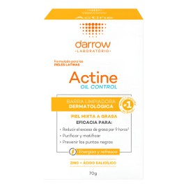 Darrow Actine Oil Control Barra Limpiadora Dermatológica 70g Mixta Día/noche