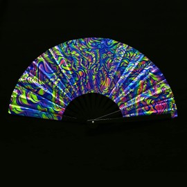HJSSAA Hand Fan, Decorative Foldable Hand Fan, Festival Fan, Hand Fan for Wedding, Party, Dance, Festival, Rave, Dance, Performance, Club, Gift (Y03)