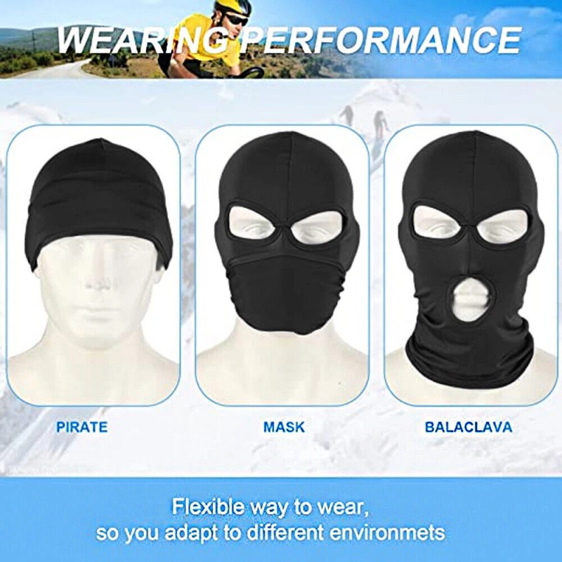 Unbranded 3 Hole Thin Full Face Mask Balaclava Ski Mask