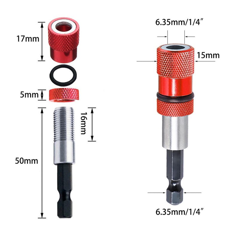 2pcs Adjustable Screw Depth Screwdriver Bit Holder Magnetic Steel Screwdriver