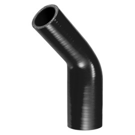 QUARKZMAN 1 Stück 35-45mm 1,38"-1,77" ID 102mm 4,02" Länge 45 Grad Schwarzer Autosilikonschlauch Kühlmittelschlauch Universal