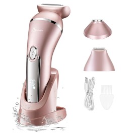 RSCX-9612 3 in 1 Women Electric Hair Remover Body Shaver Facial Eyebrow Bikini Trimmer Portable Lady Shaving Devicecolor: Pink