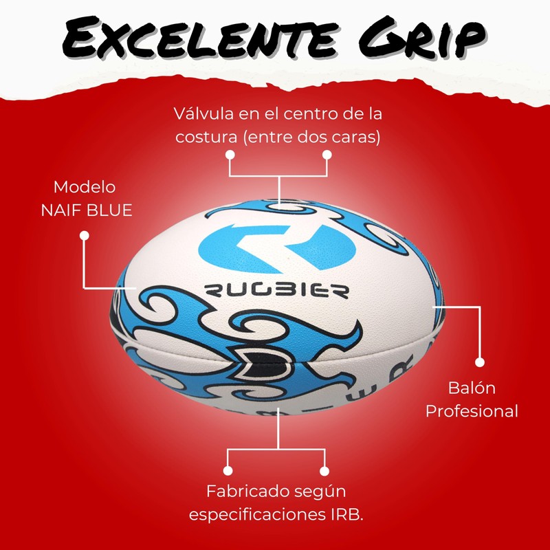 RUGBIER Professional Rugby Ball T5 Match - High End -