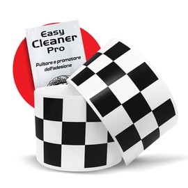4R Quattroerre.it 10219 Checks Trim Stripe Black & White Check Tape 10 x 99cm
