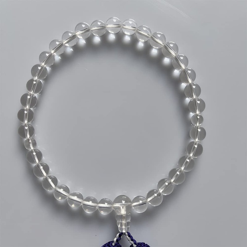 Nenju Shokunindo Women's Necklace Genuine Crystal Silk Tube Purple Navy