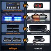 Nilight 8PCS Led Strobe Lights with Controller 12V 24V Sync