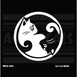 Sailor Moon  - Cat Yin Yang - Anime Laptop Car Vinyl decal sticker