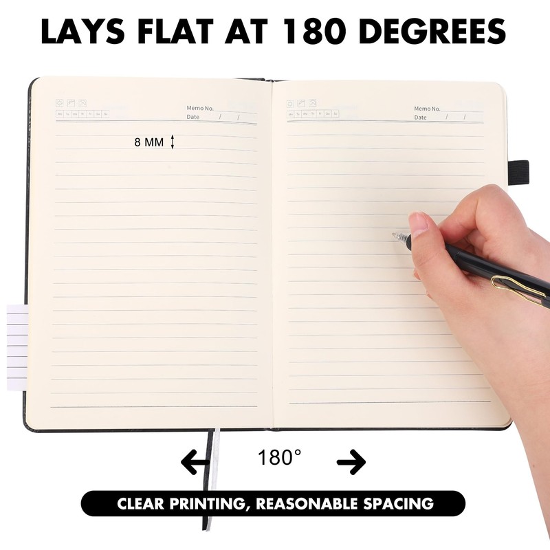 Aodaer Lined Notebook Journal with Pen A5 Notebooks 100 GSM