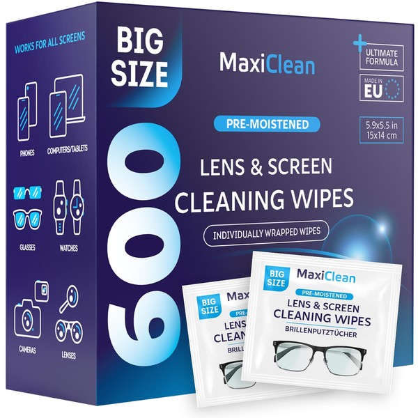 Glasses Wipes Lens Cleaner - Lens Wipes for Eyeglasses -