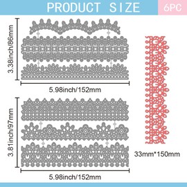 GLOBLELAND Gorgeous Lace Cutting Dies Metal Frame Corner Border Die Cuts Decoration Cutting Embossing Templates for Scrapbooking Crafts Paper Cards Making