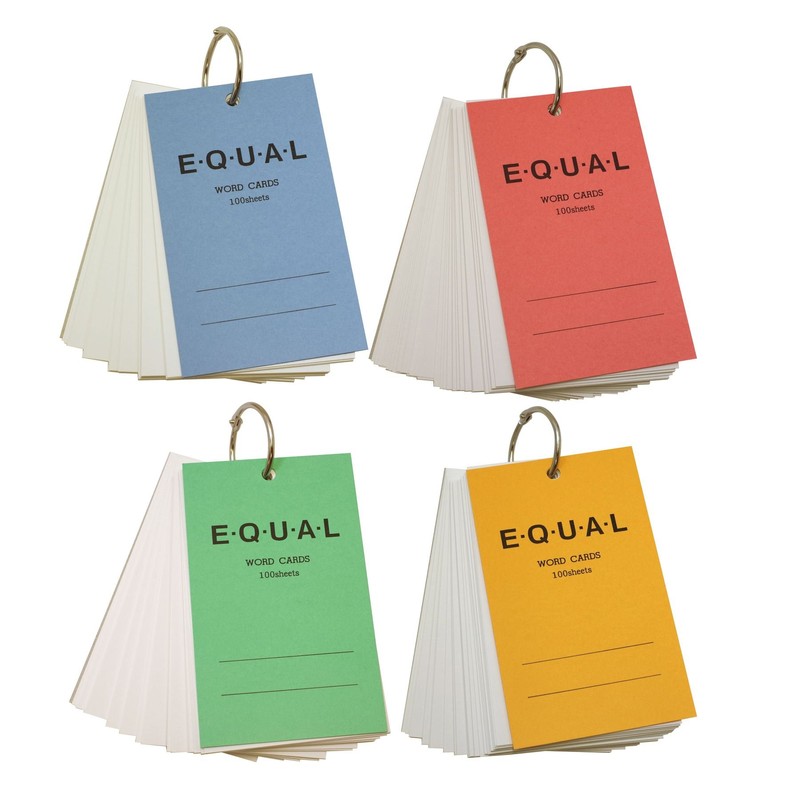 Life Equal Word Card 5 x 3 Size, Solid Color,
