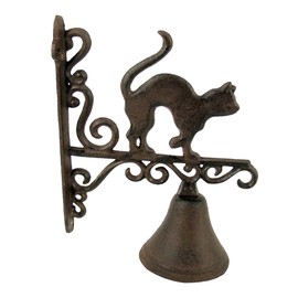 TG,LLC Treasure Gurus Rustic Metal Wall Mount Cat Door Call Bell Farm Garden Yard Patio Decor Doorbell