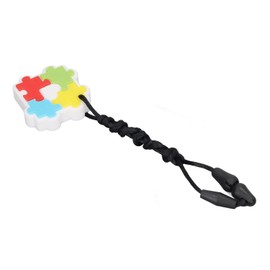 Collar Masticable, Desarrolla Habilidades Motoras Collar para Masticar Gomas de Masaje de Silicona Cultiva Buenos Hábitos Bucales Reduce el Dolor de la