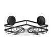 WENKO Static-Loc® Plus Corner Shelf Pavia Black Bathroom Shelf No