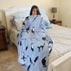 Solaris Wearable Cat Pattern Blanket with Sleeves, Super Soft Warm