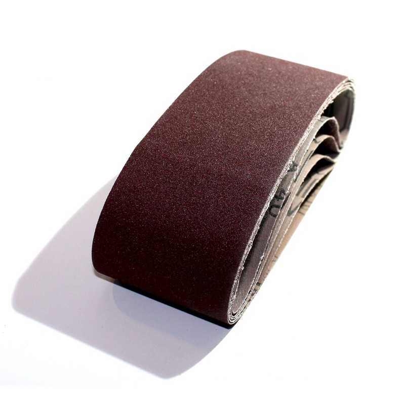 10 x Sanding Belts 120 Grit 7.5 x 53.3 cm