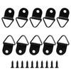 BokWin 100 Pcs Triangle Picture Hangers with Screws D Ring