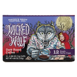 Raven’s Brew Coffee Dark Roast K-Cup Compatible Single Serve Pods — Wicked Wolf 12ct