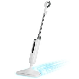 Sweetcrispy Steam Mop for Floor Cleaning,Lightweight Floor Steamer Cleaner for Hardwood/Tile/Laminate Floors Carpet, 2 Washable Pad,Light Grey