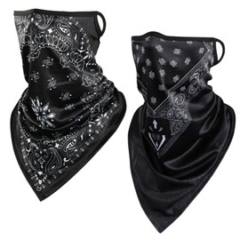 COLSUNOR Face Mask, Ear Hook, Set of 2, Airsoft Game, Breathable, Sun Protection, UV Protection, Biking, Airsoft Cycling, Fishing, Sports, Neck Guard