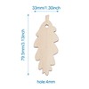 Cheriswelry 50pcs Unfinished Wooden Leaf Pendants Natural Wood Tree Leavse