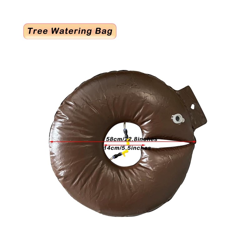 Dzxnnt 10 Gallon Brown Tree Watering Bag Ring - Adjustable