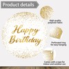 7 x 5 ft Glitter Birthday Backdrop Polyester White and