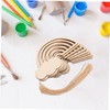 Tofficu 30pcs Rainbow Wooden Cutouts for DIY Crafts Durable Hand