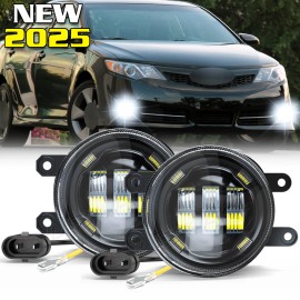 CHUSYYRAY Pair LED Fog Lights for Toyota Camry 2007-2014 Driving Lamp Left&Right Side