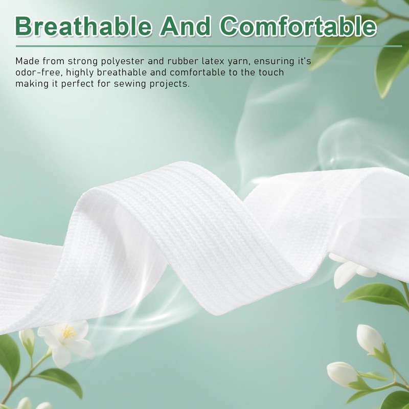 Rexero Elastic for Sewing,Heavy Stretch Wide Compression Band,3 Inch X
