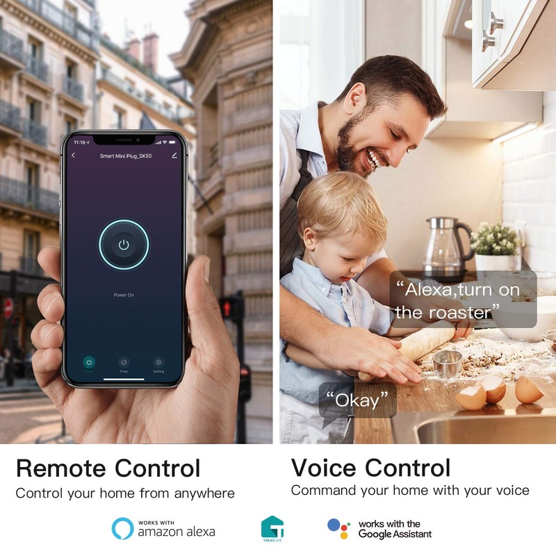 TREATLIFE 4 Pack Smart Plugs That Work with Alexa and