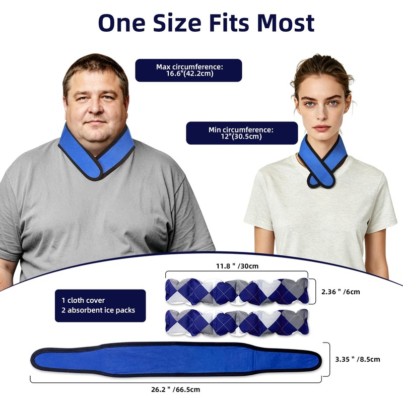 Reusable Cooling Neck Ice Pack Wrap, Ice Pack for Neck