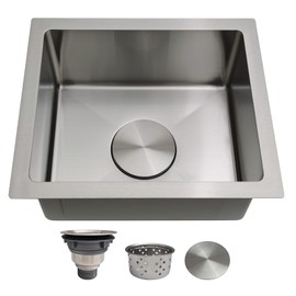 13 Inch Bar Sink Undermount – Delironexu 18 Gauge Stainless Steel Small Kitchen Sink, 13"x15"x7" Small Bar Sinks, Single Bowl Wet bar sink with Brushed Finish for Outdoor, RV, and Prep Use