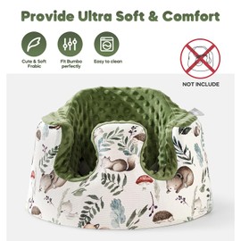 Seat Cover Compatible with Bumbo and Nuby Seat,Soft Breathable Cover for Baby Girl Boy,Cover Only