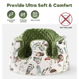 Seat Cover Compatible with Bumbo and Nuby Seat,Soft Breathable Cover for Baby Girl Boy,Cover Only
