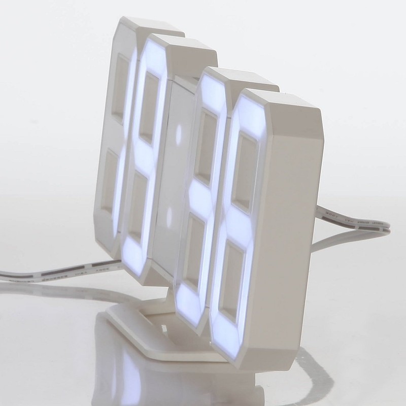 Lily's Home Minimalist LED Clock with 3 Adjustable Brightness Levels