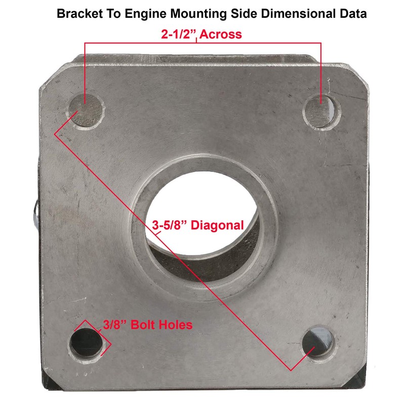 RuggedMade Hydraulic Log Splitter Pump Mount Bracket for Up to