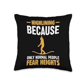 Slackline Essentials Slacklining Gear Enthusiast Slackliner Throw Pillow