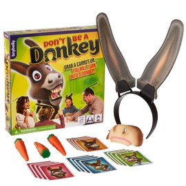 Don't Be a Donkey – Divertido juego de fiesta para niños y adultos – Coge una zanahoria o te convertirás en un burro! – Divertido juego de cartas a juego y juego de mesa de animales de granja – Rápido 15 minutos, edades 6+ para 2-4 jugadores