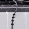 LAMXD Round Black Cable Clips, for Cables 9mm, Box of
