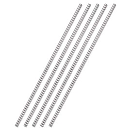 sourcing map Pack of 5 304 Metal Garden Poles, 4 mm x 300 mm Metal Rods for DIY Crafts, Motorcycle, Decoration, Garden
