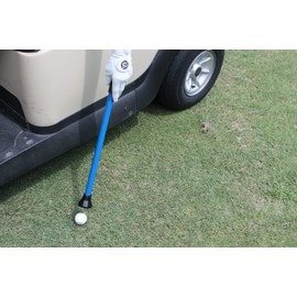 The Lucky Golf Ball Grabber - a 30 Inch Blue Suction Cup Golf Ball Retriever for Retrieving Golf Balls While remaining Seated in The Golf cart.