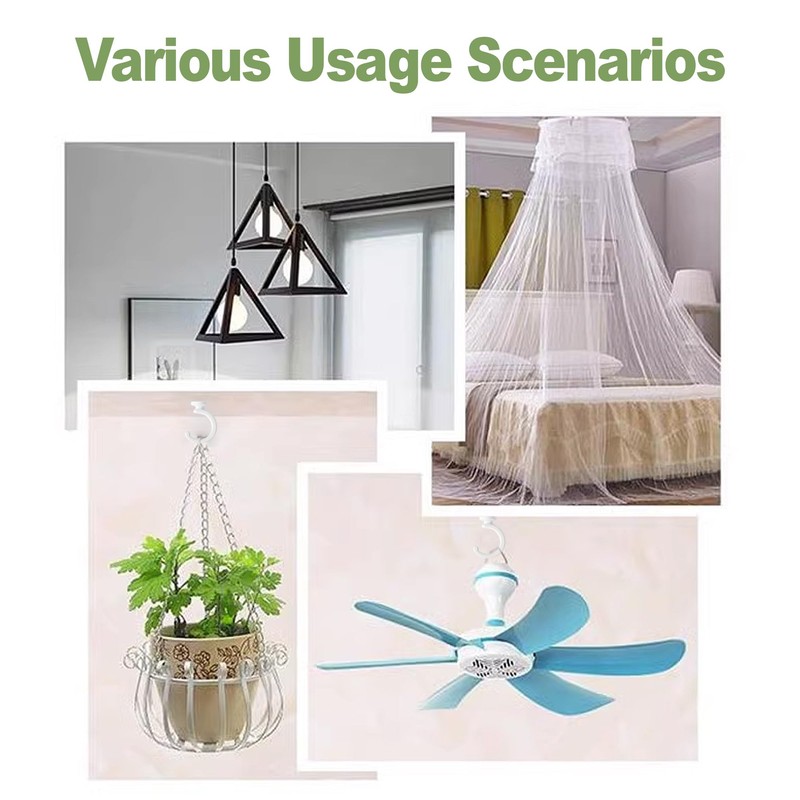Aidoclip 2PCS Ceiling Hooks for Hanging Plants,Heavy Duty Plant Swag