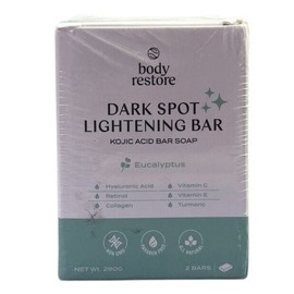 Body Restore Dark Spot Lightening 2 Bar Pack Kojic Acid Soap Eucalyptus