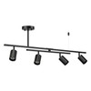 West Matte Black 4-Light Track Lighting with Center Swivel Bar